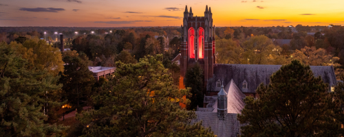 Boatwright Tower at sunset