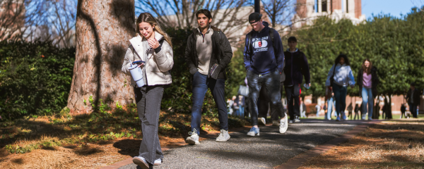 Students walking to class