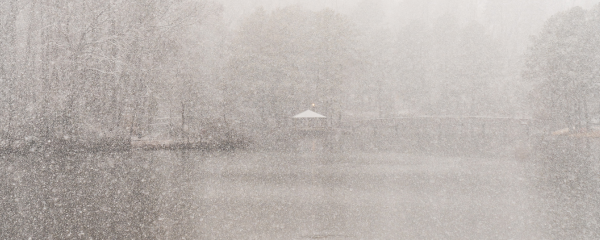 lake in the snow