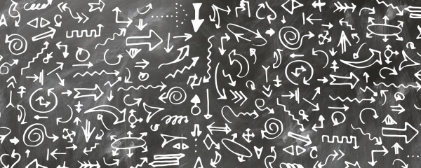 blackboard with doodles