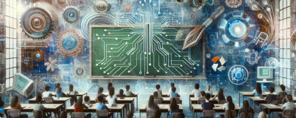 abstract image of AI in the classroom